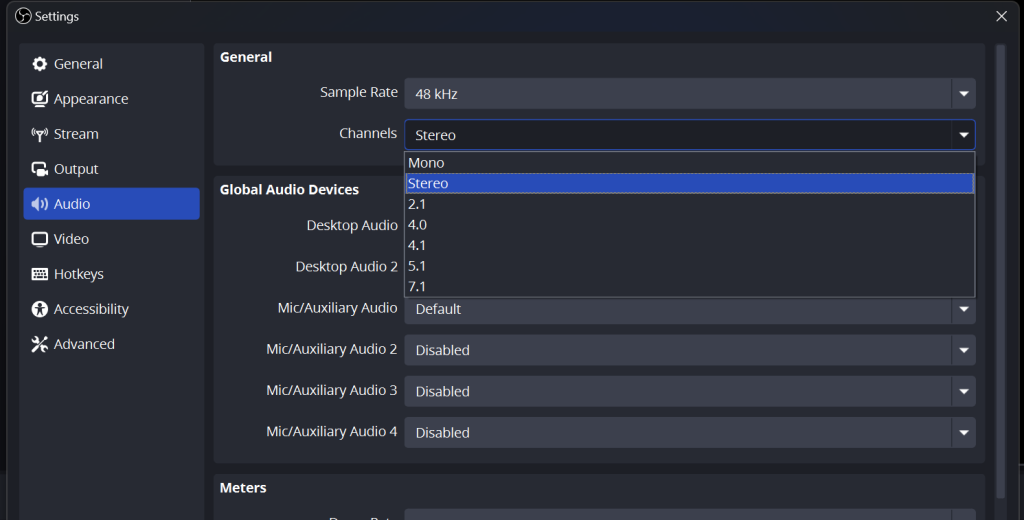 Audio Settings for OBS Recordings