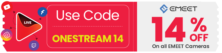 Get 14% Off on Emeet Cameras with OneStream Live