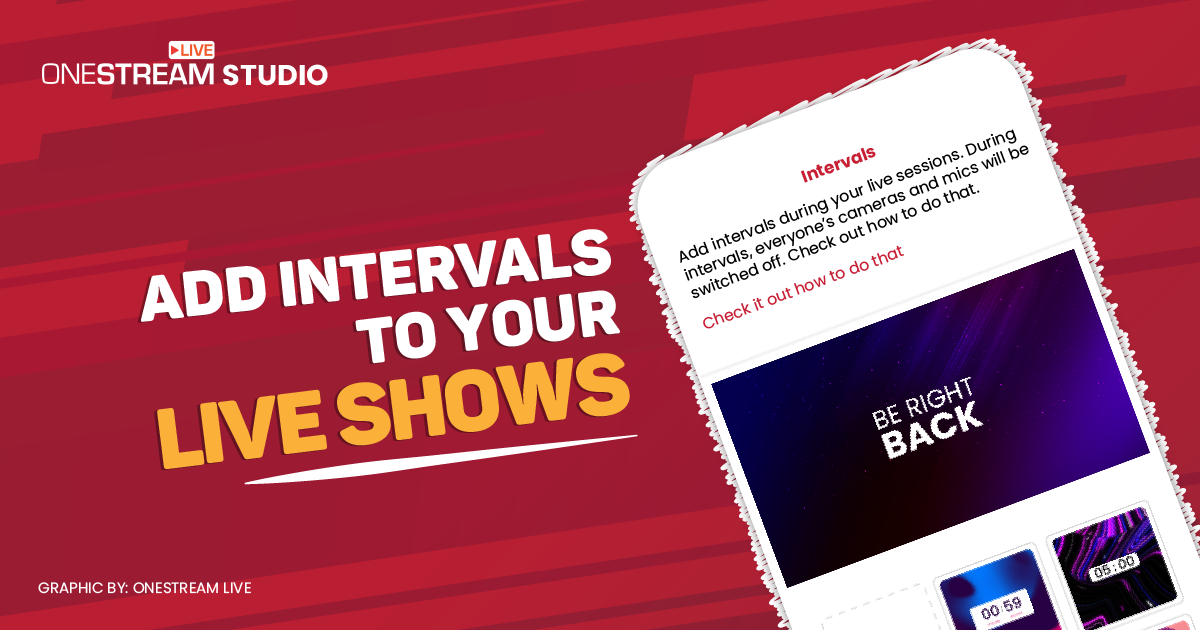 Add intervals to your Live Streams