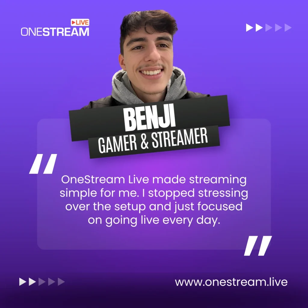 Benji x OneStream Live: A Game Streaming Success Story