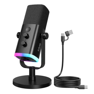 FIFINE AmpliGame AM8 USB/XLR Dynamic Microphone with RGB