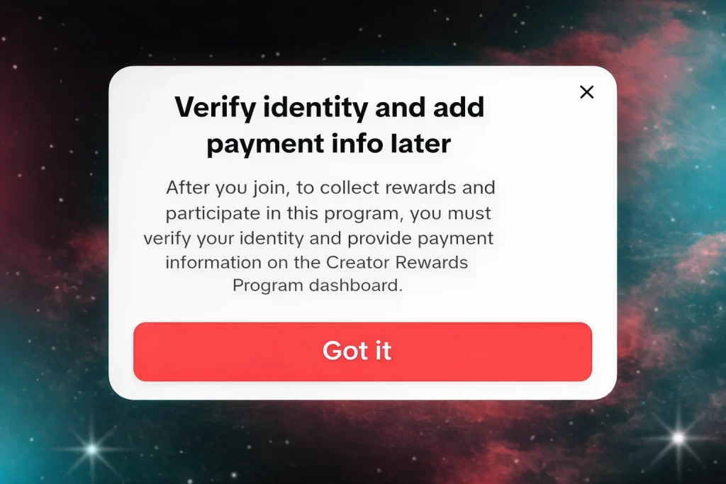 How to Join the TikTok Creator Rewards Program Step 3