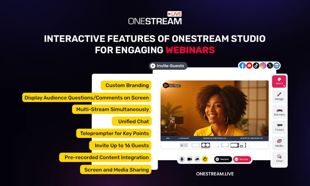 Features of OneStream Studio to Host an Interactive Webinar