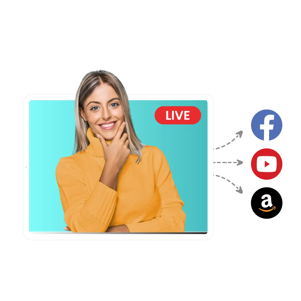 Multistream to your Website | Hosted Live Pages