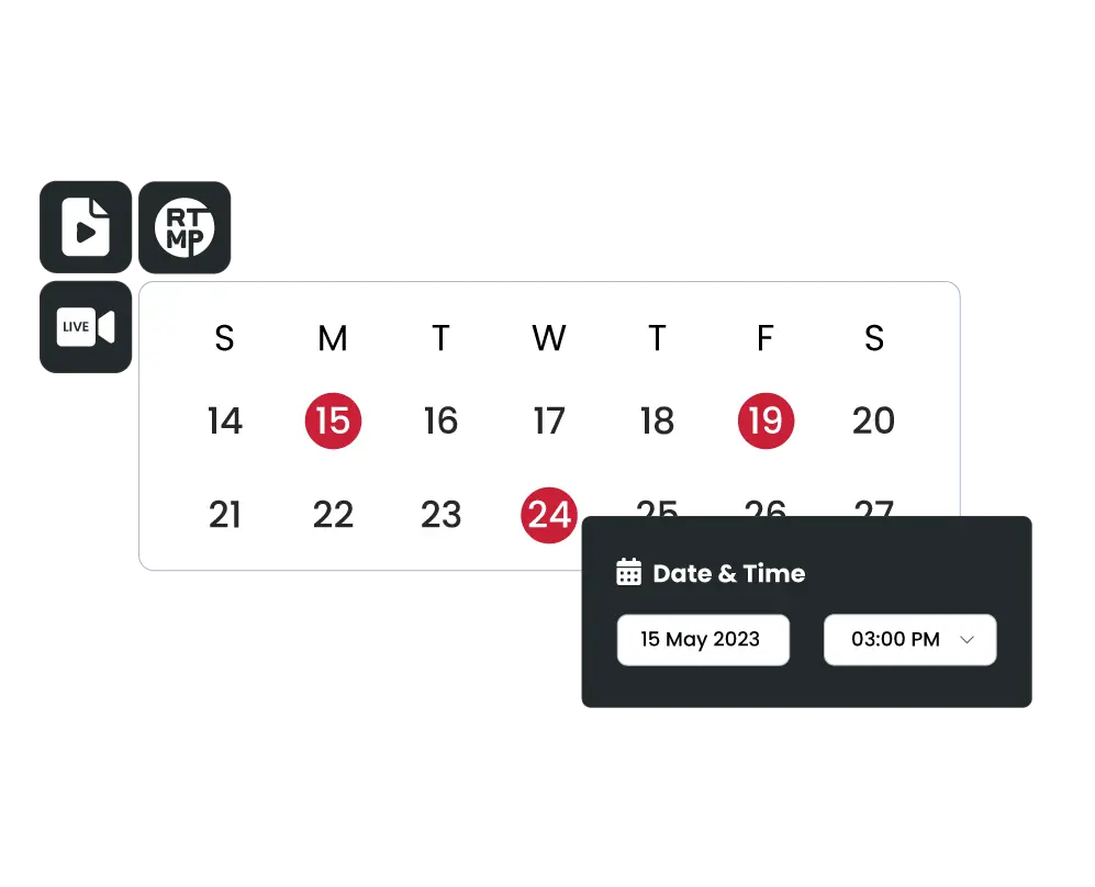 live stream scheduling
